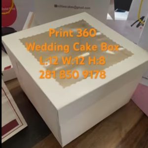 Wedding Cake Box L:12 W:12 H:8