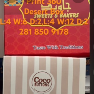 Desert Box L:4 W:6 D:2 laminated inside and spill resistant