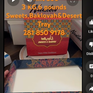 print 360: 3 KG Sweets/Desert/Baklovah Tray